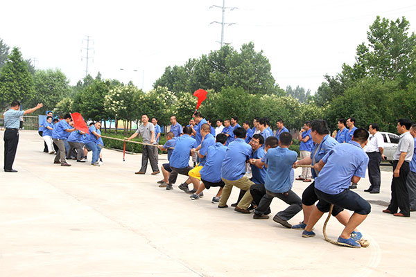 集团举行庆“七?一”员工拔河角逐活动
